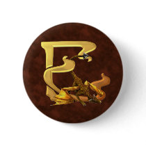 Dragonlore Initials E Pinback Button