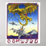 Dragons and Hornets Print
