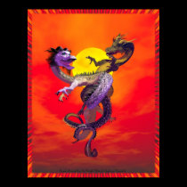 Dragons Dance Of Love By Michelle Wilder posters
