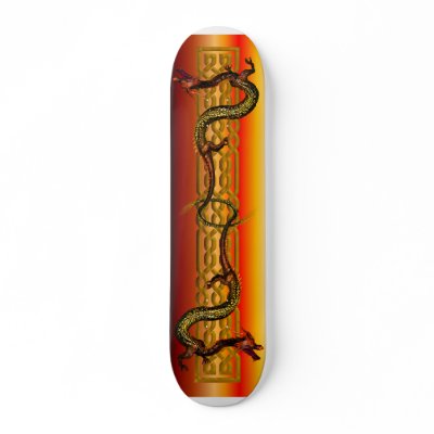 Dragons Entwined Skate Deck by GothicArt
