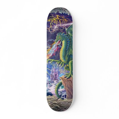 Dragon's Lair Skateboard by gailgastfield