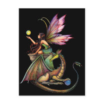 Dragon's Orbs Fairy and Dragon by Molly Harrison Postcards