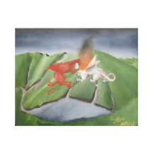 Dragons Over Snowdonia Stretched Canvas Print
