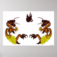 Dragons Playing with the Pearl Print