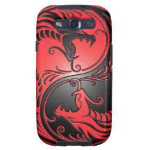 Dragons, rouge et noir de Yin Yang