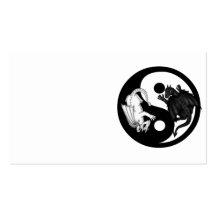 dragons ying yang business cards