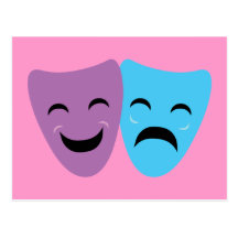 Drama Masks Postcards