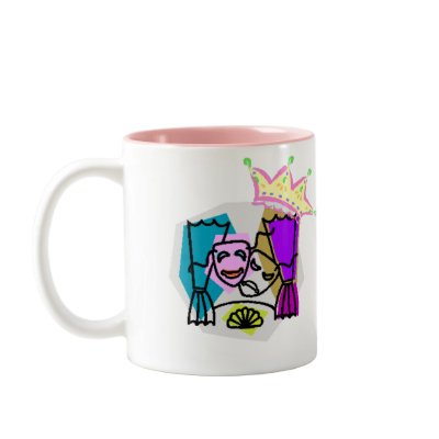 Drama Queen with Drama Queen in script letters Mugs by kidsbackporchprod