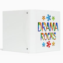 DRAMA ROCKS 3 RING BINDERS