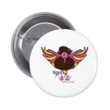 Drama Turkey - funny cartoon badges Buttons