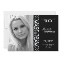 Dramatic Damask Graduation Announcement 2