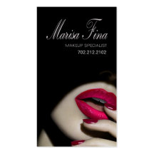 Dramatic Lips Makeup Artist Business Card