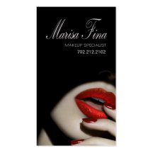 Dramatic Lips Makeup Artist Business Card