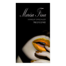 Dramatic Lips Makeup Artist Business Card