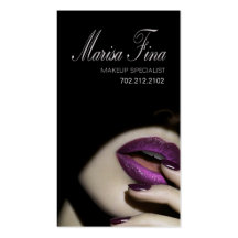 Dramatic Lips Makeup Artist Business Card
