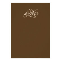 Dramatic Monogram RSVP (Brown) Invitations