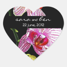 Dramatic Orchid Wedding Sticker
