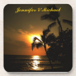 Dramatic Tropical Beach Shoreline Drink Coasters