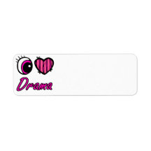 Drame d'amour du coeur I d'oeil d'Emo Étiquette D’adresse Retour