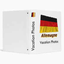 Drapeau Allemagne avec le nom en français Vinyl Binder