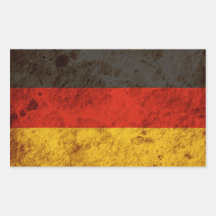 Drapeau allemand rocailleux autocollant en rectangle