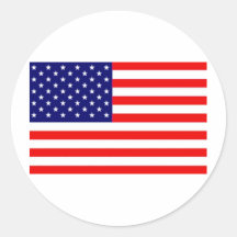 Drapeau américain adhésif rond