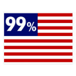 Drapeau américain de 99 % - occupez Wall Street Carte Postale