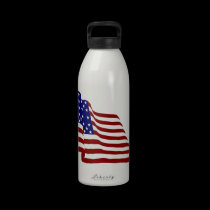drapeau américain de bouteille d'eau bouteilles
