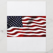 Drapeau américain de ondulation prospectus en couleur