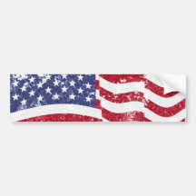 Drapeau américain ondulant - affligé adhésifs pour voiture