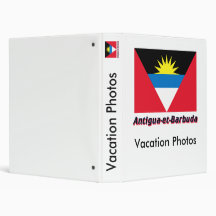 Drapeau Antigua-et-Barbuda avec le nom en français 3 Ring Binders