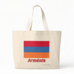 Drapeau Arménie avec le nom en français Tote Bags