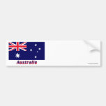 Drapeau Australie avec le nom en français Bumper Sticker
