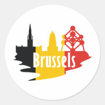 Drapeau Bruxelles Autocollant