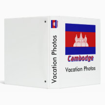 Drapeau Cambodge avec le nom en français Binders