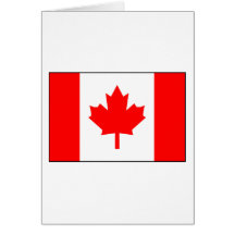 Drapeau canadien carte de vœux
