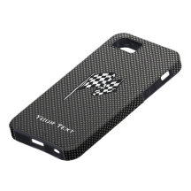 Drapeau Checkered de sembler de fibre de carbone Coques iPhone 5