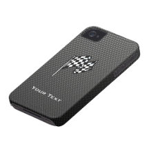 Drapeau Checkered de sembler de fibre de carbone Coques Case-Mate iPhone 4