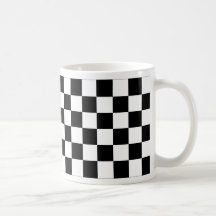 Drapeau Checkered noir et blanc d'emballage automa Tasse À Café