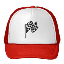 Drapeau Checkered ; rouge Casquette De Camionneur