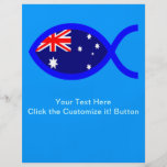 Drapeau chrétien australien de symbole de poissons prospectus