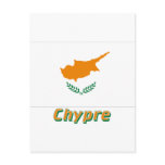 Drapeau Chypre avec le nom en français Post Card