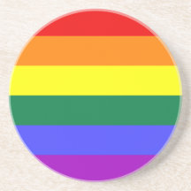 Drapeau d'arc-en-ciel dessous de verres