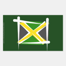 Drapeau de brosse de la Jamaïque Adhésifs