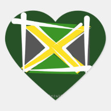 Drapeau de brosse de la Jamaïque Adhésifs