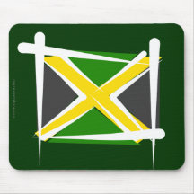 Drapeau de brosse de la Jamaïque Tapis De Souris