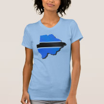 Drapeau de carte du Botswana du Botswana T-shirts