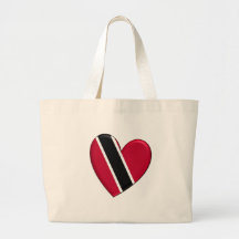 Drapeau de coeur du Trinidad Sac Fourre-tout