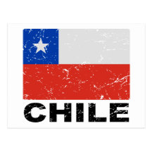 Drapeau de cru du Chili Carte Postale