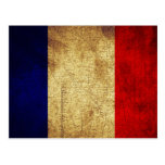 Drapeau de grunge de la France Cartes Postales